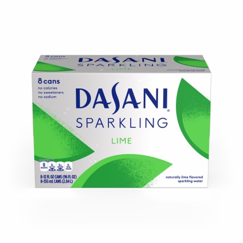 Dasani Lime Sparkling Water Perspective: front