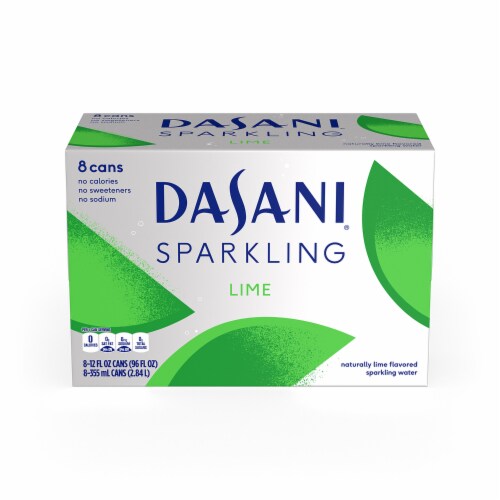 Dasani Lime Sparkling Water Perspective: front