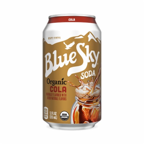 Blue Sky® Organic Cola Soda Perspective: front