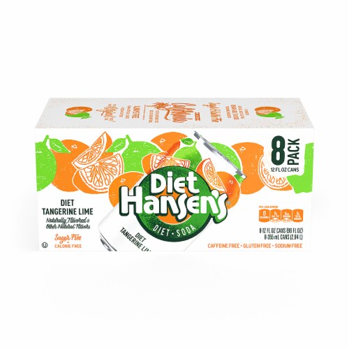 Hansen's Diet Tangerine Lime Soda Perspective: front
