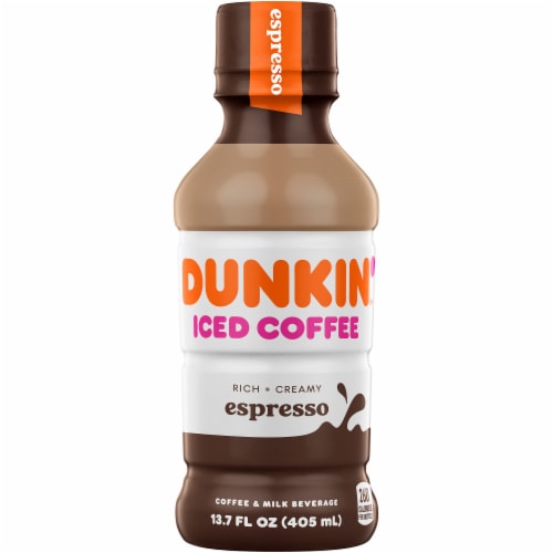 Dunkin' Donuts Espresso Iced Coffee Perspective: front