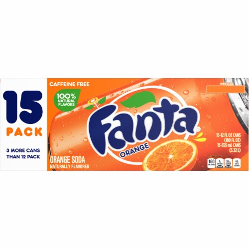 Fanta® Caffeine Free Orange Citrus Soda Perspective: front