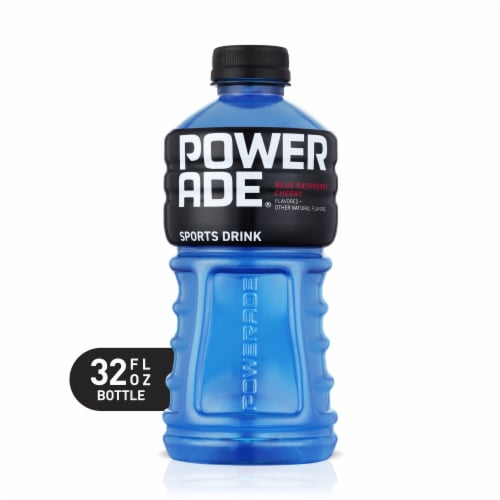 Powerade Blue Raspberry Cherry Electrolyte & Vitamin Sports Drink Perspective: front