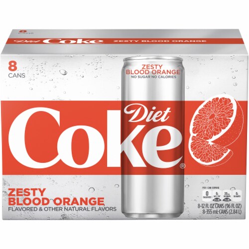 Diet Coke Zesty Blood Orange Soda Perspective: front