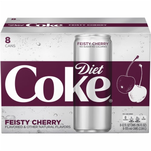 Diet Coke Feisty Cherry Soda Perspective: front