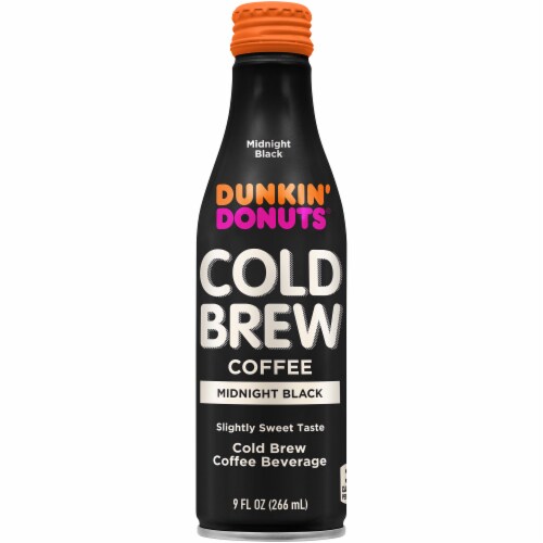 Dunkin’ Donuts Midnight Black Cold Brew Coffee Perspective: front