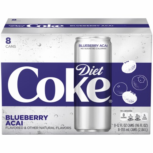 Diet Coke® Blueberry Acai Soda Cans Perspective: front