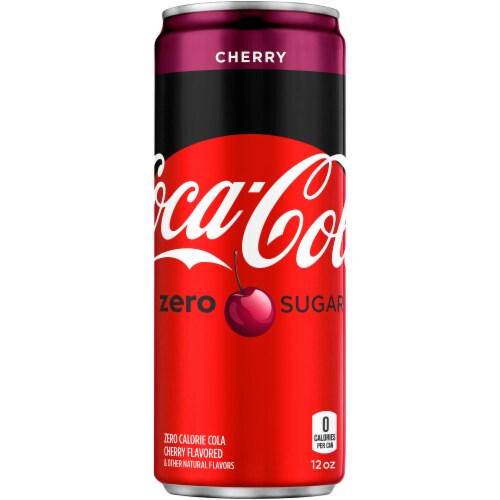 Coca-Cola Zero Sugar Cherry Soda Perspective: front
