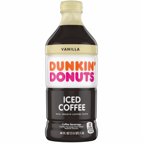 Dunkin' Donuts® Vanilla Iced Coffee Beverage Perspective: front