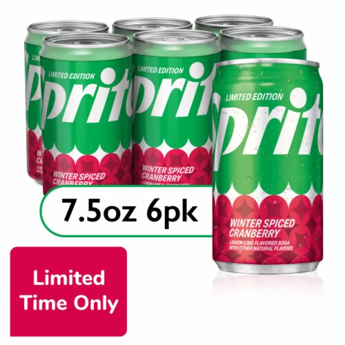 Sprite® Winter Spiced Cranberry Soda Mini Cans Perspective: front