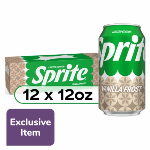 Sprite® Vanilla Frost Caffeine Free Soda Cans Perspective: front
