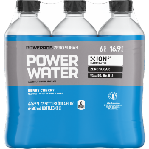Powerade® Zero Sugar Power Water Berry Cherry Perspective: front