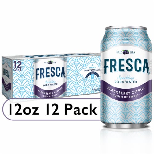 Fresca Blackberry Citrus Zero Sugar Sparkling Soda Cans Perspective: front