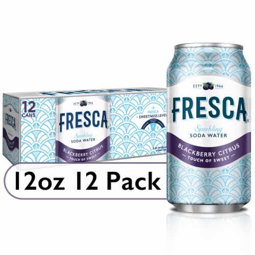 Fresca Blackberry Citrus Zero Sugar Sparkling Soda Cans Perspective: front