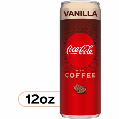 Coca-Cola® With Coffee Vanilla Soda Can Perspective: front