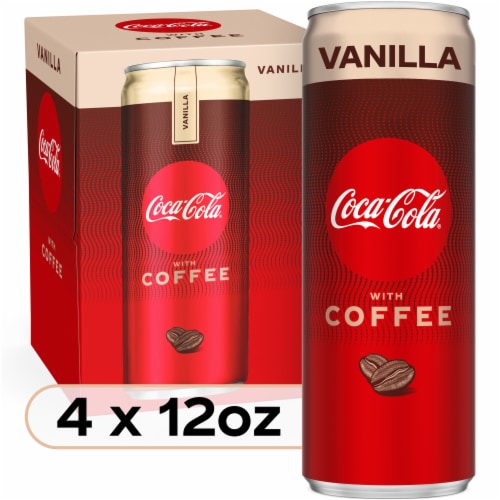 Coca-Cola® With Coffee Vanilla Soda Cans Perspective: front