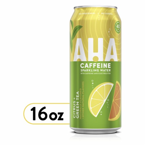 AHA Citrus + Green Tea Caffeine Sparkling Water, 16 fl oz Smith’s
