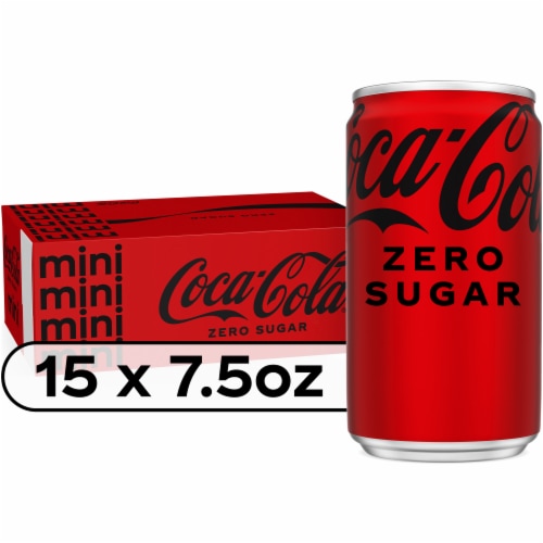 Coca-Cola® Zero Sugar Soda Mini Cans Perspective: front