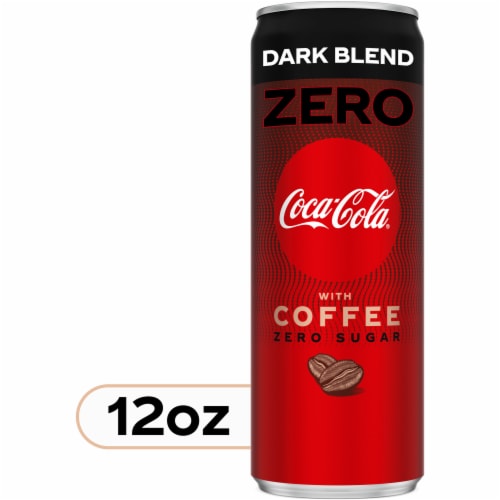 Coca-Cola With Coffee Dark Blend Zero Sugar Cans Perspective: front