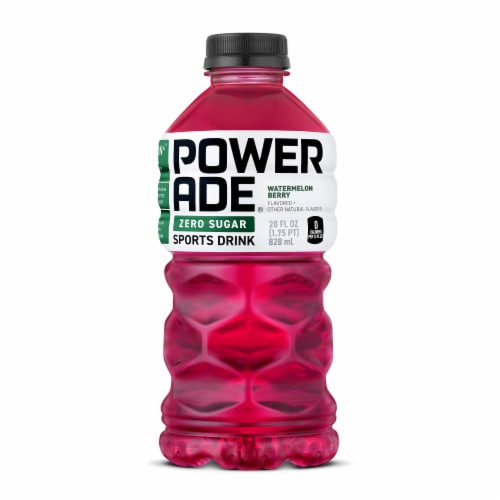 Powerade Zero Sugar Watermelon Berry No Sugar Added Electrolyte & Vitamin Fruit Flavor Sports Drink Perspective: front