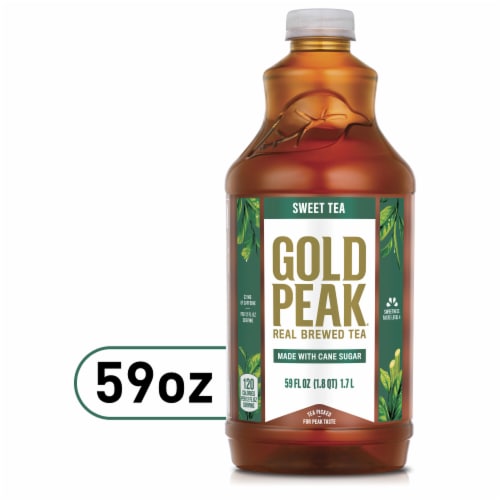 Gold Peak Sweetened Black Tea Bottle Perspective: front