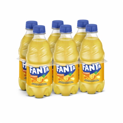 Fanta® Pineapple Caffeine Free Soda Bottles Perspective: front