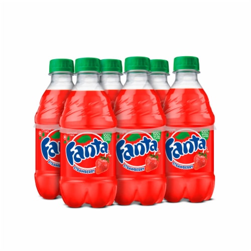 Fanta® Strawberry Caffeine Free Soda Bottles Perspective: front