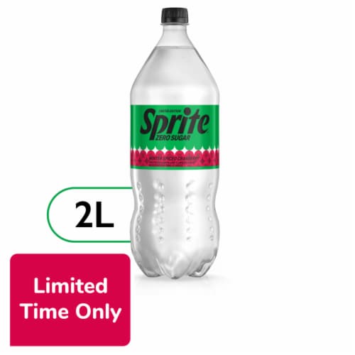Sprite® Winter Spiced Cranberry Lemon Lime And Cranberry Zero Sugar Caffeine Free Soda Pop Bottle Perspective: front