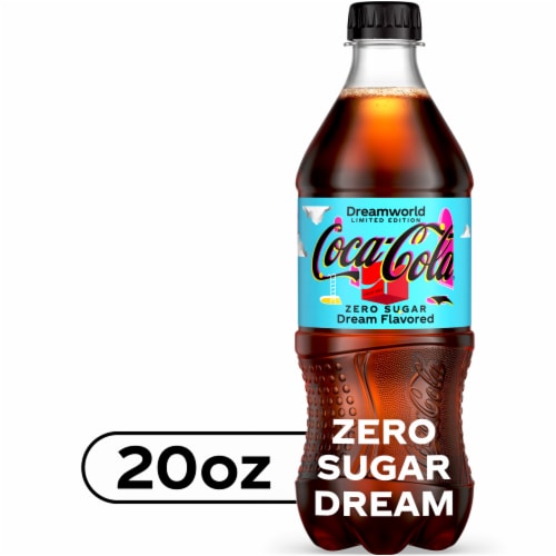 Coca-Cola® Zero Sugar Dreamworld Soda Bottle Perspective: front