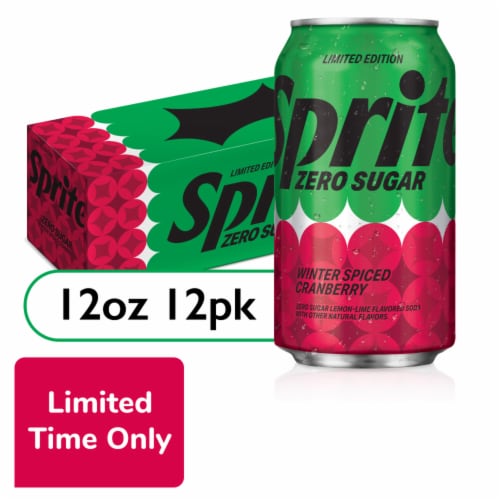 Sprite® Winter Spiced Cranberry Zero Sugar Soda Cans, 12 pk / 12 fl oz