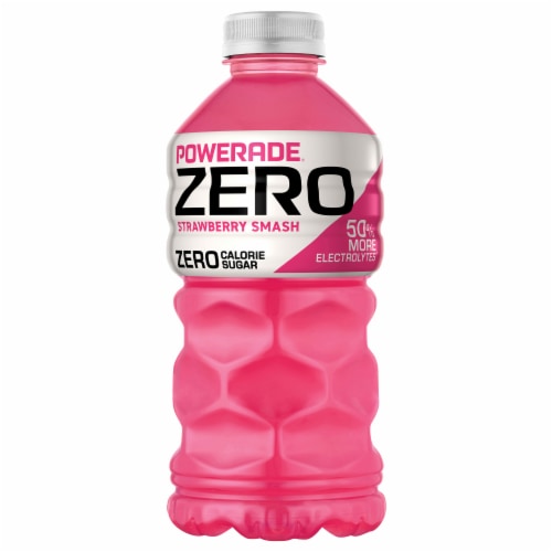Powerade® Zero Strawberry Smash Electrolyte Drink Bottle Perspective: front