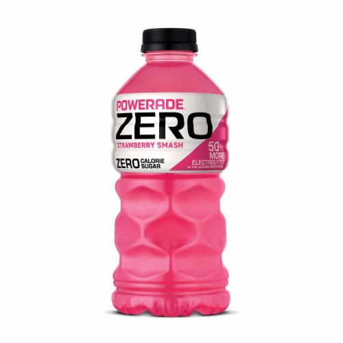 Powerade® Zero Strawberry Smash Electrolyte Drink Bottle Perspective: front