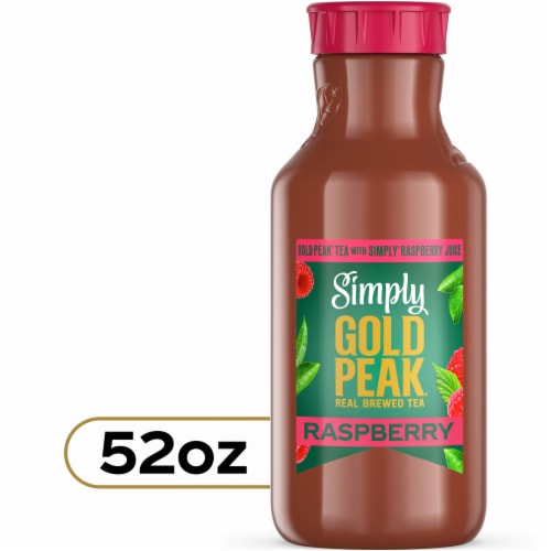 Simply Gold Peak Real Brewed Sweet Tea With Simply Raspberry Juice Perspective: front
