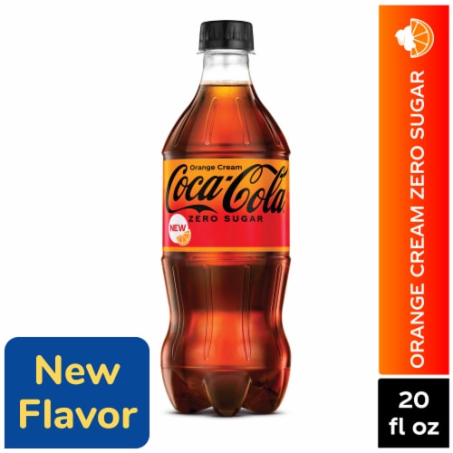 Coca-Cola® Zero Sugar Orange Cream Soda Bottle Perspective: front