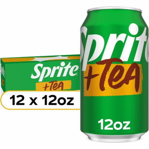Sprite® + Tea Lemon Lime Caffeine Free Soda Cans Perspective: front