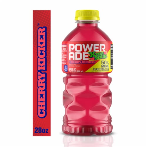 POWERADE® XTRA SOUR Cherry Kicker Sports Drink Bottle Perspective: front