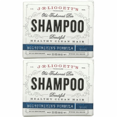 J.R. Liggett's (2 Pack) Old-Fashioned Bar Shampoo Moisturizing Formula 3.5 oz (99 g) Perspective: front
