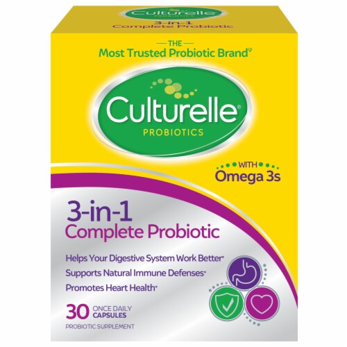 Culturelle Probiotics Pro-Well 3-in-1 Dietary Supplement Capsules Perspective: front