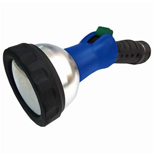 Gardener's Select W0597SALR-12UPA Torch Nozzle Shower Head, Blue, Silver Perspective: front