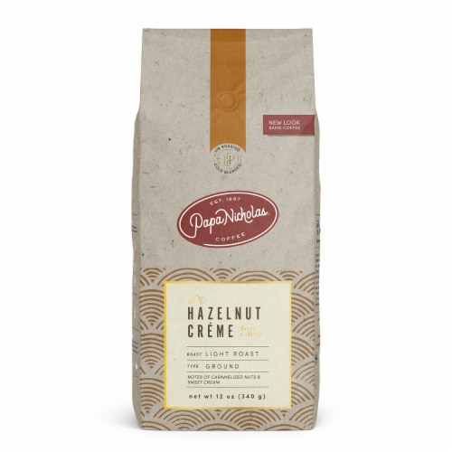 Papa Nicholas® Hazelnut Crème Light Roast Ground Coffee Perspective: front