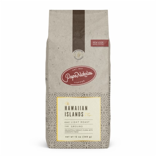 Papa Nicholas® Hawaiian Islands Light Roast Ground Coffee Perspective: front