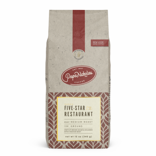 Papa Nicholas® Five-Star Restaurant Medium Roast Ground Coffee Perspective: front