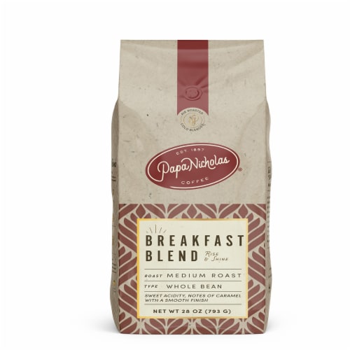 Papa Nicholas® Breakfast Blend Medium Roast Whole Bean Coffee Perspective: front