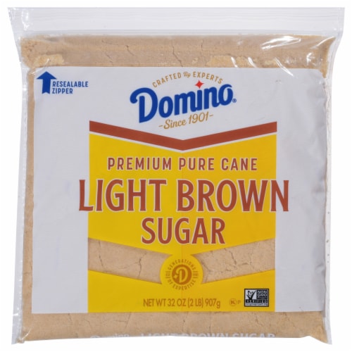 Domino® Zip-Pak® Premium Pure Cane Light Brown Sugar Perspective: front
