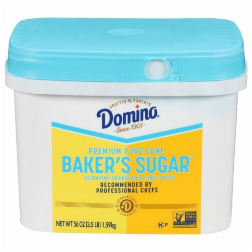 Domino Pure Cane Ultrafine Granulated Baker's Sugar Tub Perspective: front
