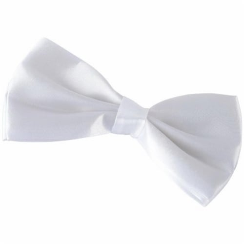 US Toy  Clip On Bowtie  White Perspective: front