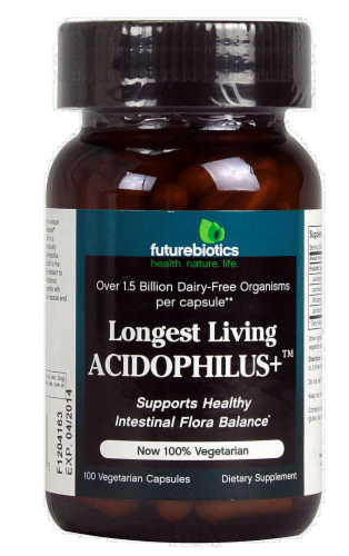 Futurebiotics Longest Living Acidophilus+ Perspective: front