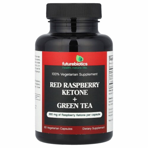 RED RASPBERRY KETONE + GREEN TEA - DIETARY SUPPLEMENT Perspective: front