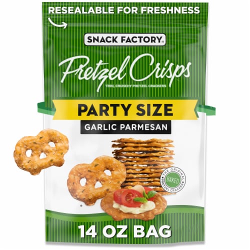 Snack Factory Garlic Parmesan Pretzel Crisps Perspective: front