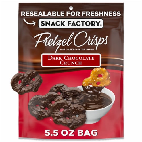 Snack Factory® Dark Chocolate Crunch Pretzel Crisps Perspective: front